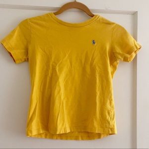 Vintage yellow Ralph Lauren cropped shirt